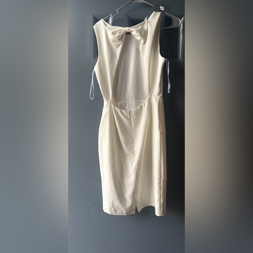 Lulus Be Mine white Open Back Midi Dress large